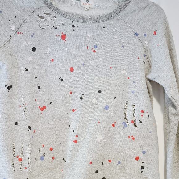 Sundry Distressed Paint Splatter Sweatshirt - Picture 3 of 6
